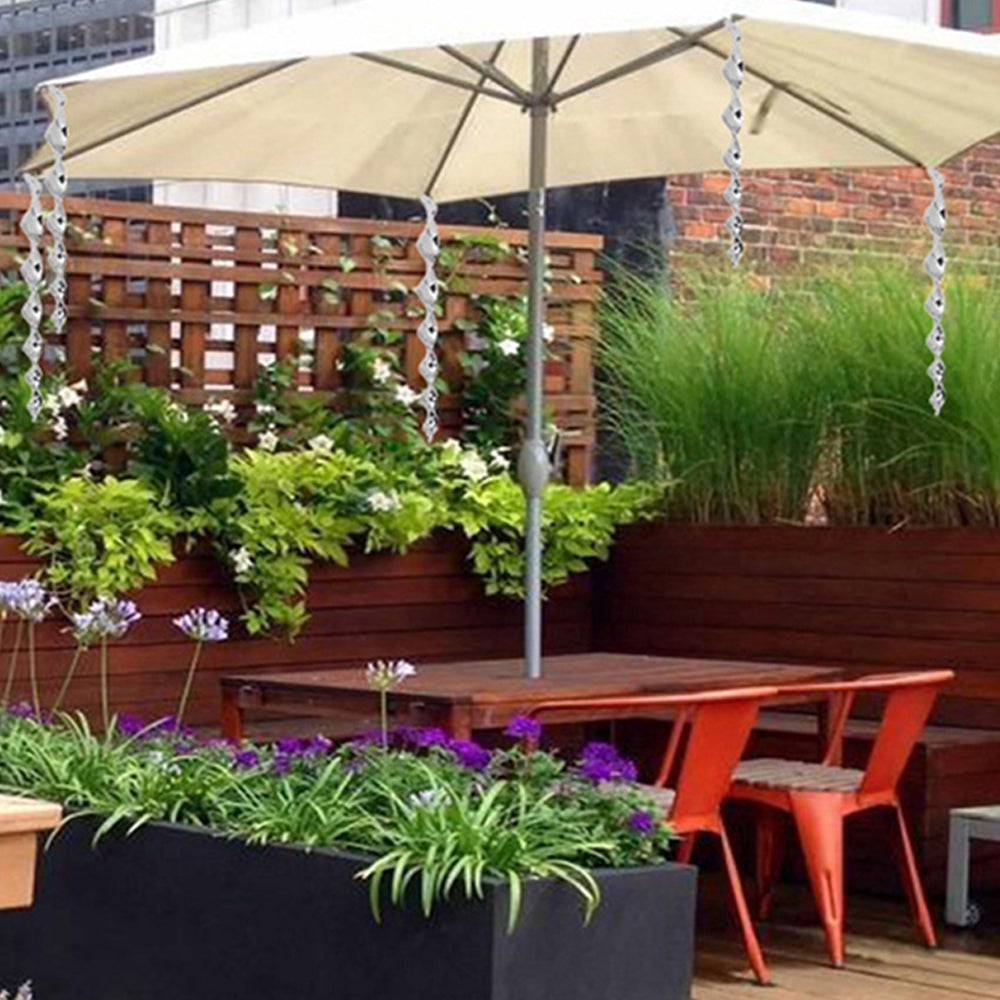 12Pcs Bird Repellent Reflective Scare Rods