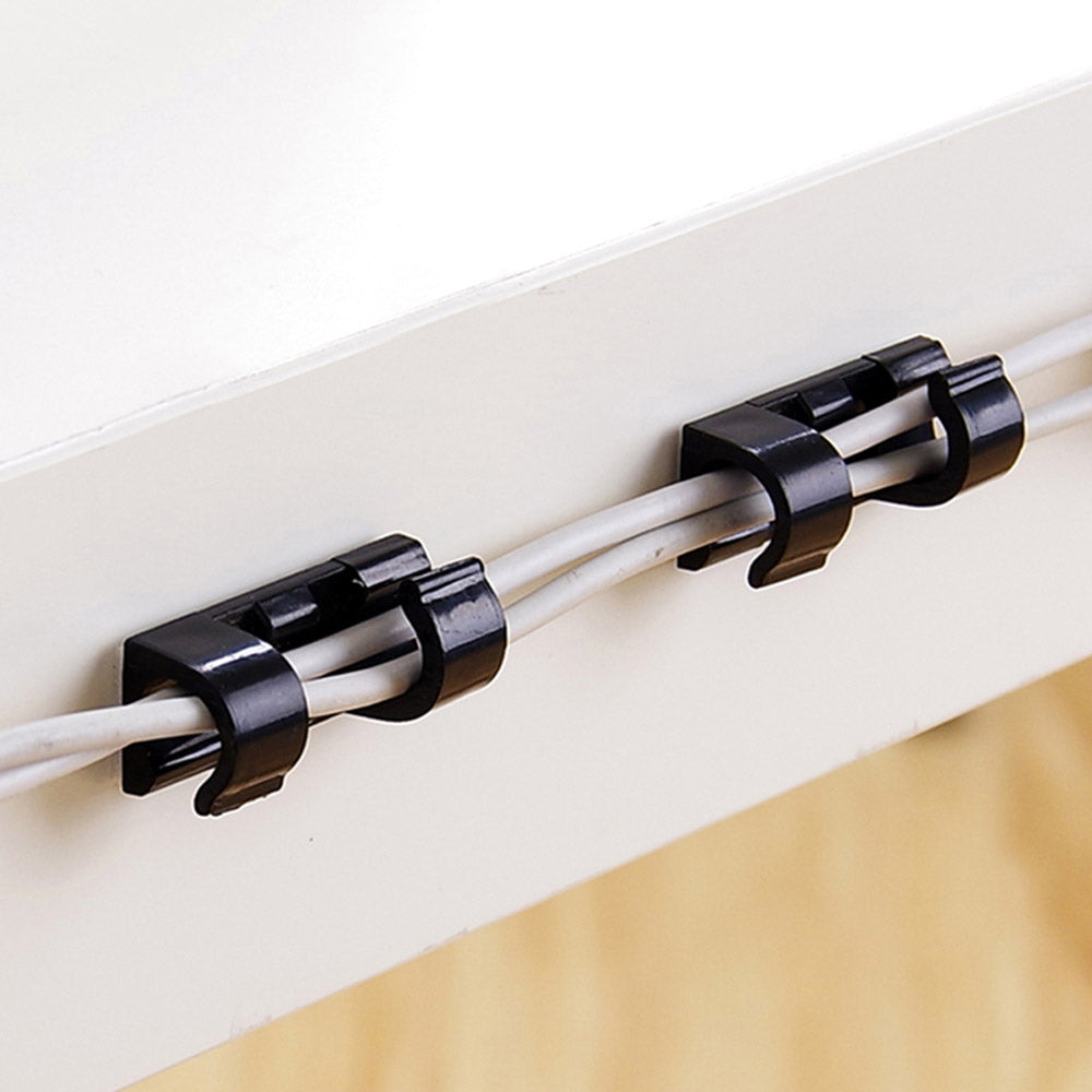 2 Set of Self-Adhesive Cable Clips Durable Cable Organizer Wire Holder Practical Wire Clamp Telephone Line Clamp
