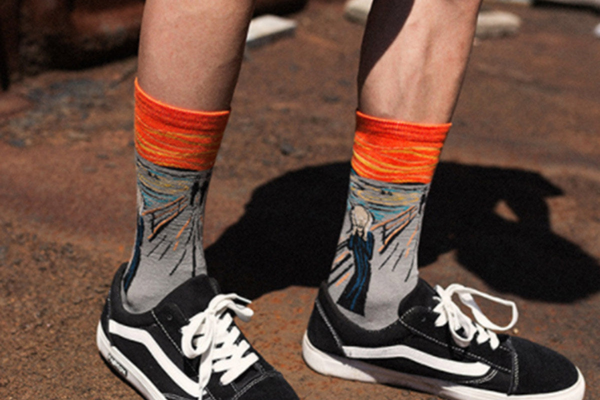 Womens Men Fun Socks Famous Painting Patterned Art Socks 10 pairs