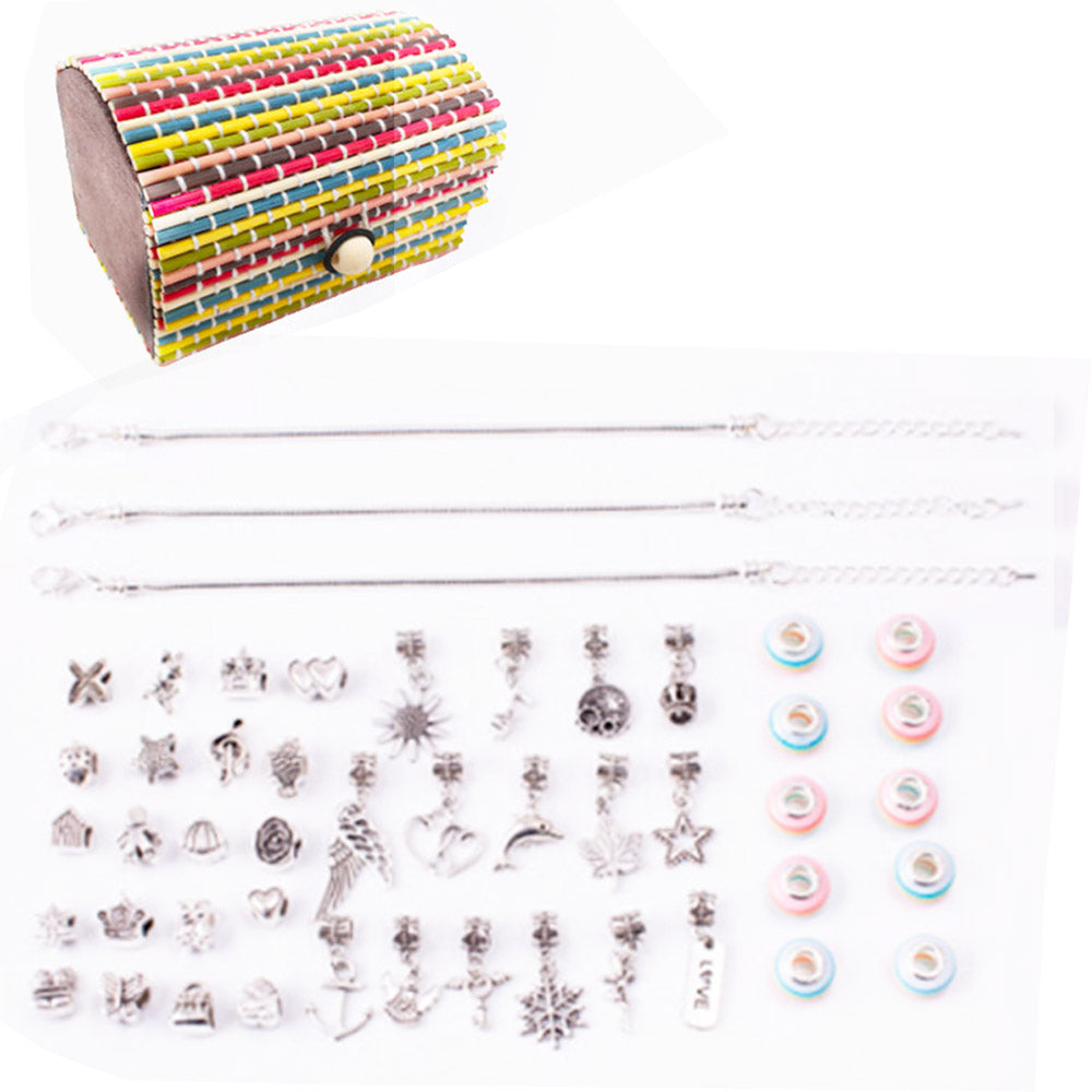 DIY Bracelet Set With Box Handmade Bracelet Set Charm Bracelet Making Accessories Jewellery Making Set for Girls