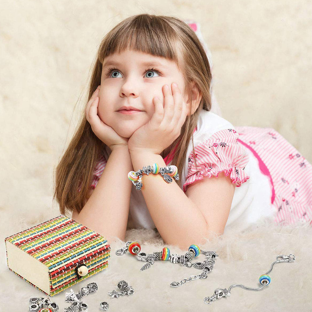 DIY Bracelet Set With Box Handmade Bracelet Set Charm Bracelet Making Accessories Jewellery Making Set for Girls