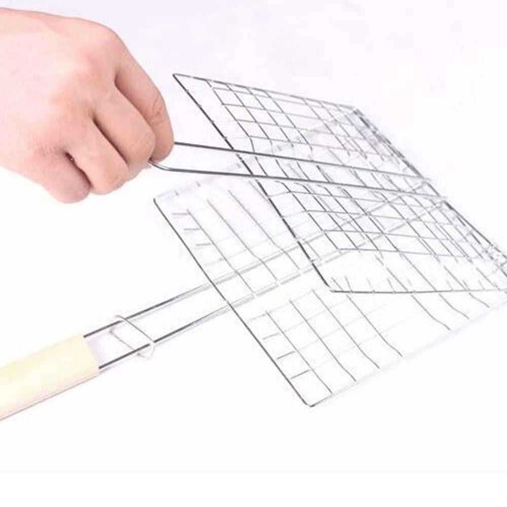 Grill Basket Outdoor Camping BBQ Accessories Rack Barbecue Tool Grilling Clip