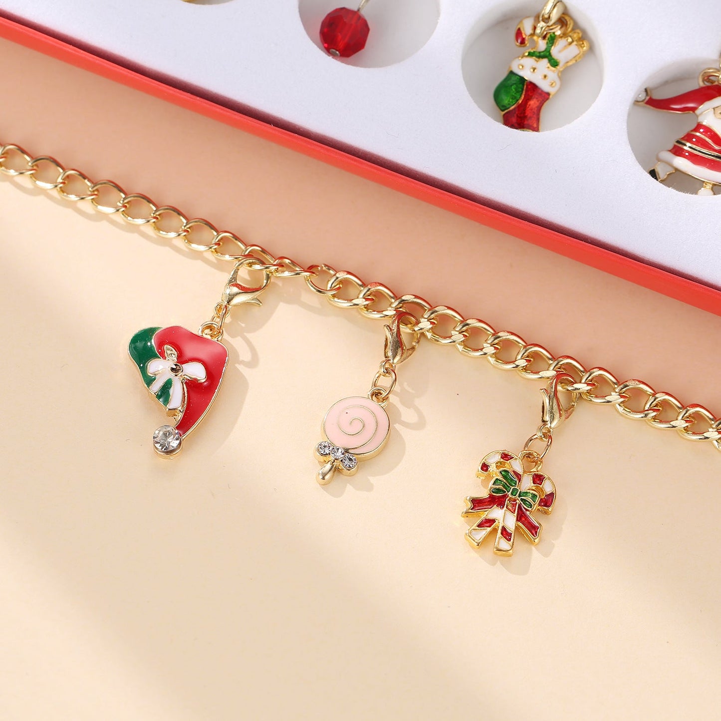 Christmas Advent Charm Calendar-Gold Bracelet