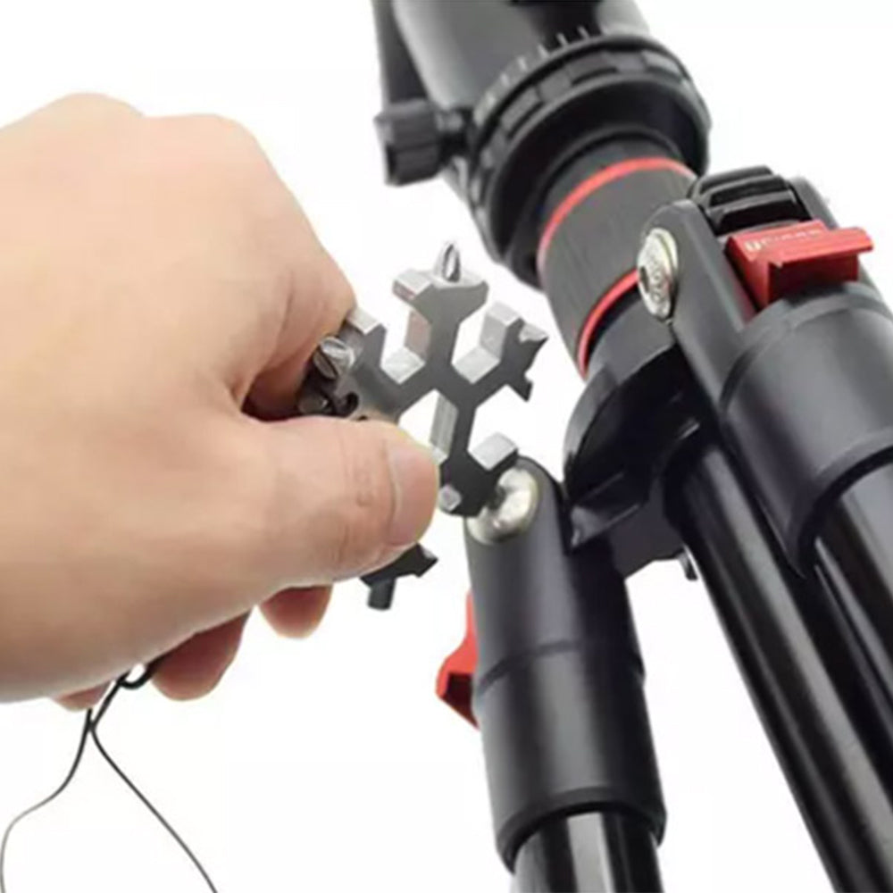2Pcs Muti-Use Stainless Steel 18-in-1 Snowflake Multi-Tool White