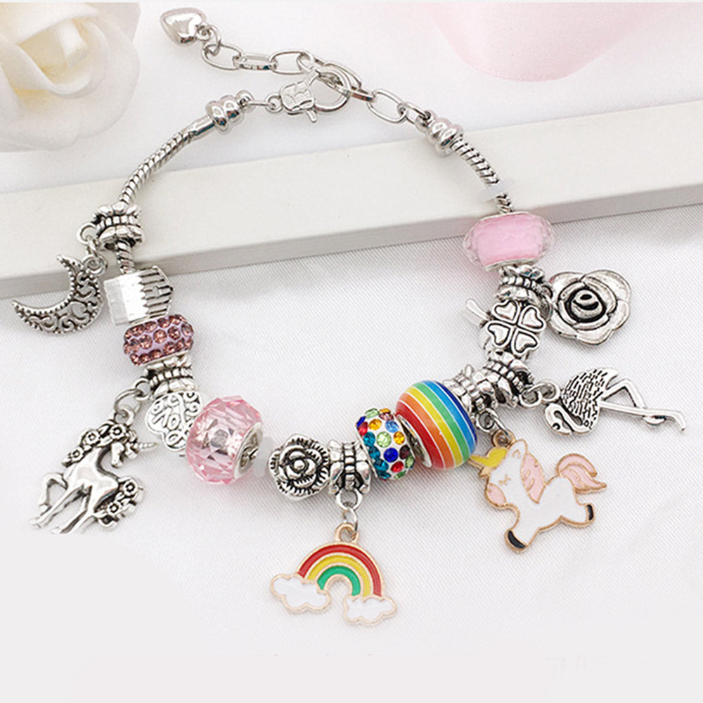 DIY Charm Bracelet Making Kit Handmade Bracelet Set Charm Bracelet Making Accessories Jewellery Making Set for Girls