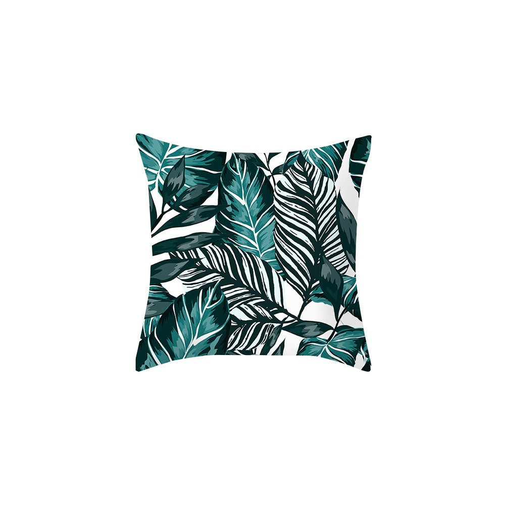 8Pcs Cushion Covers Leaves Printed Pillowcase Sofa Pillow Case Home Decor