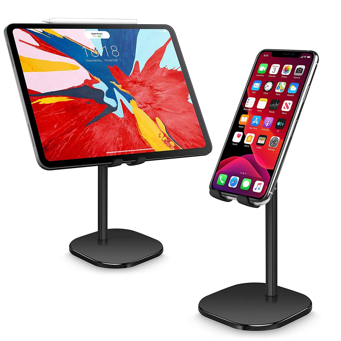 Height-Adjustable Mobile Phone Stand Holder Desk Table Mount Tablet Stand for Phone or Tablet