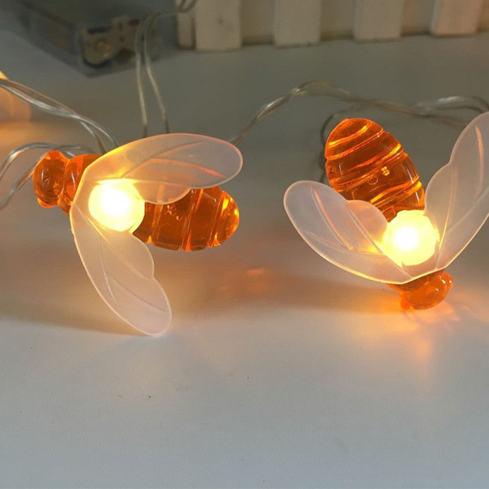 30 LED Honey Bee Outdoor Solar String Lights