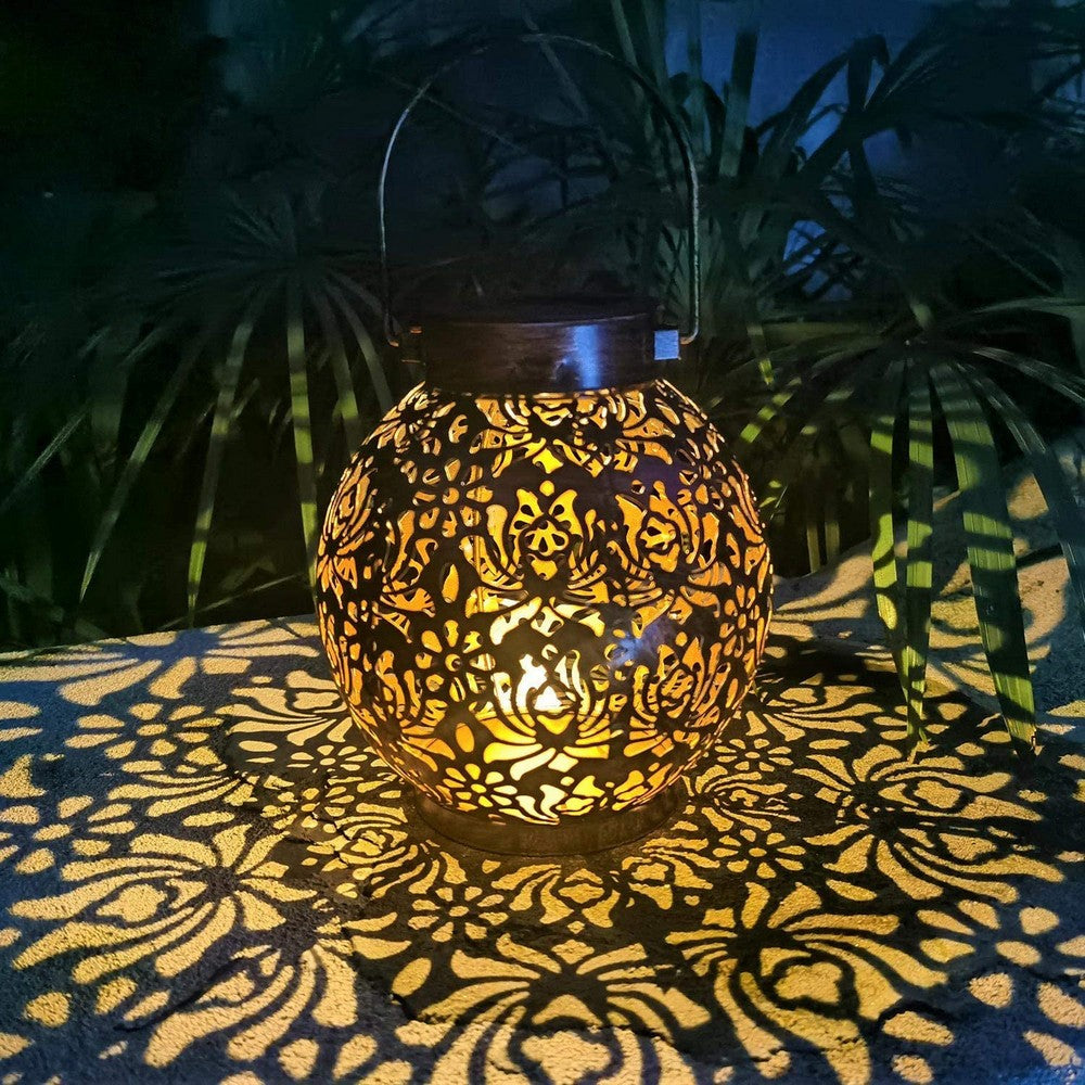 2pcs Outdoor Solar Hanging Lantern Light Outdoor Garden Lamp