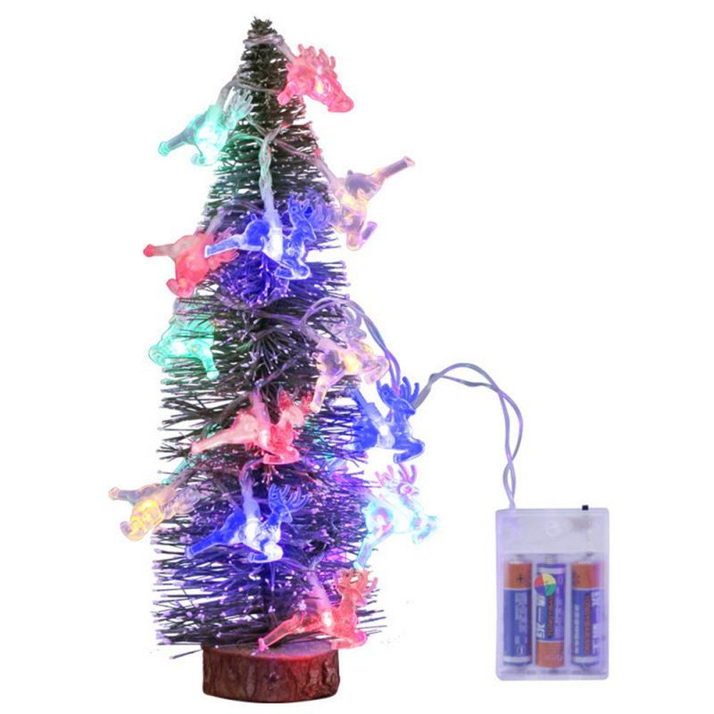 2pcs Christmas Lights LED Elk String Light Battery Powered Indoor Light String Home Party Decor