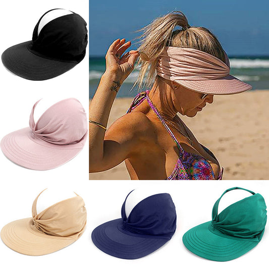 Adult Sun Visor Cap Elastic Sports Hat Empty Top Baseball Portable Beach Hat