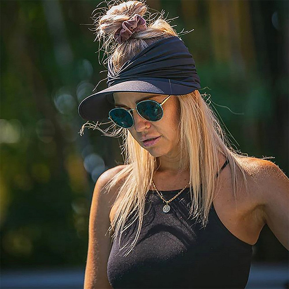 Adult Sun Visor Cap Elastic Sports Hat Empty Top Baseball Portable Beach Hat