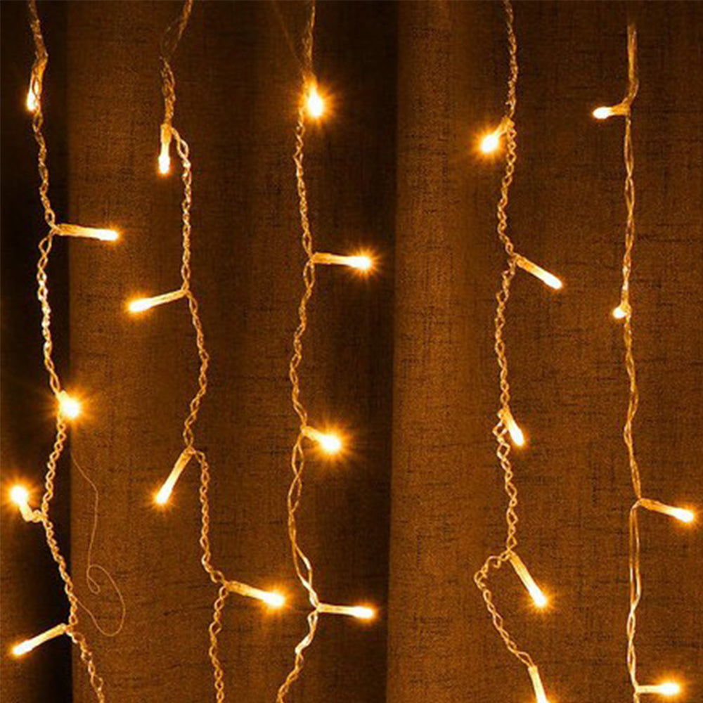 128LED Solar Waterfall Icicle String Fairy Light