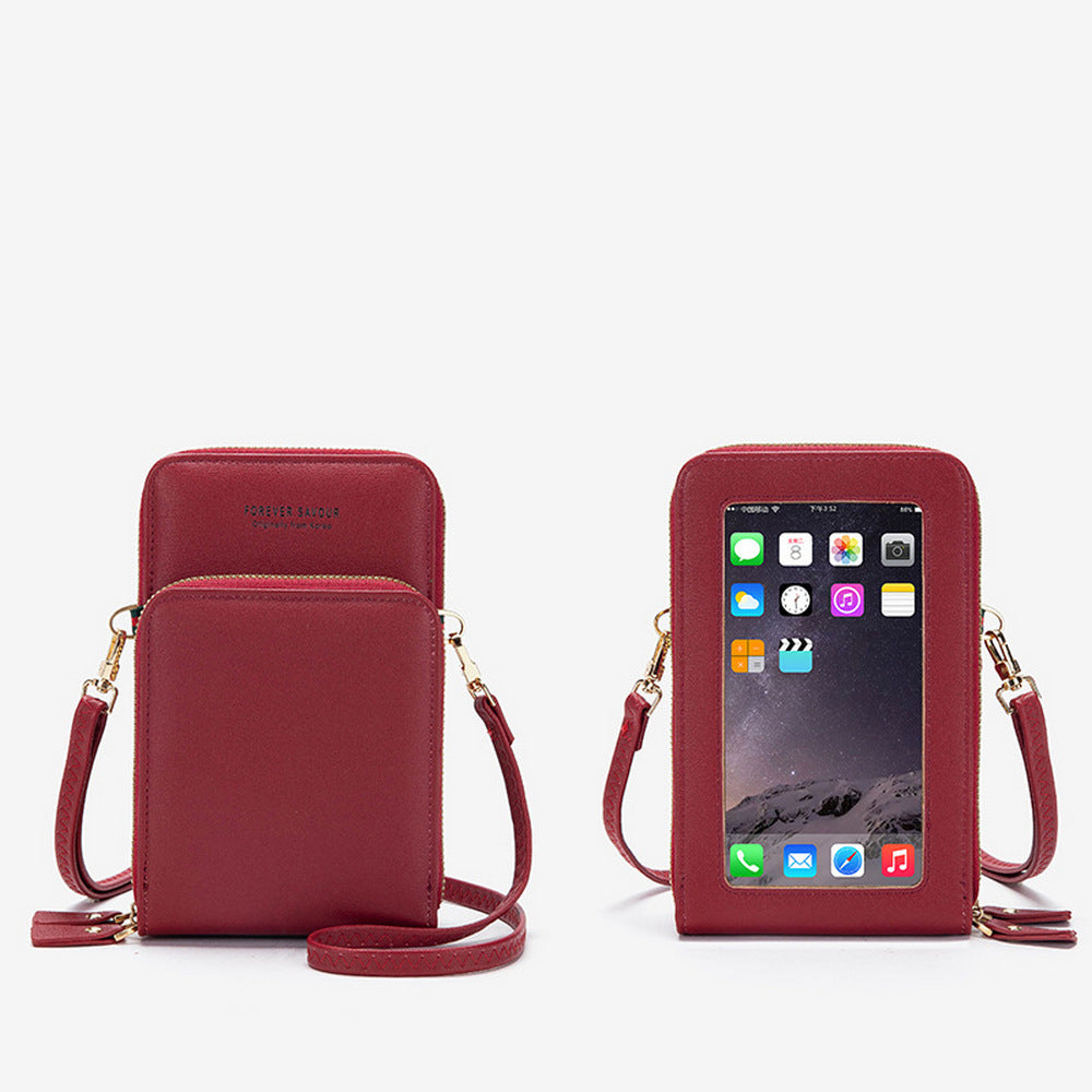 Women Mini Crossbody Mobil Phone Purse Touch Screen Bag