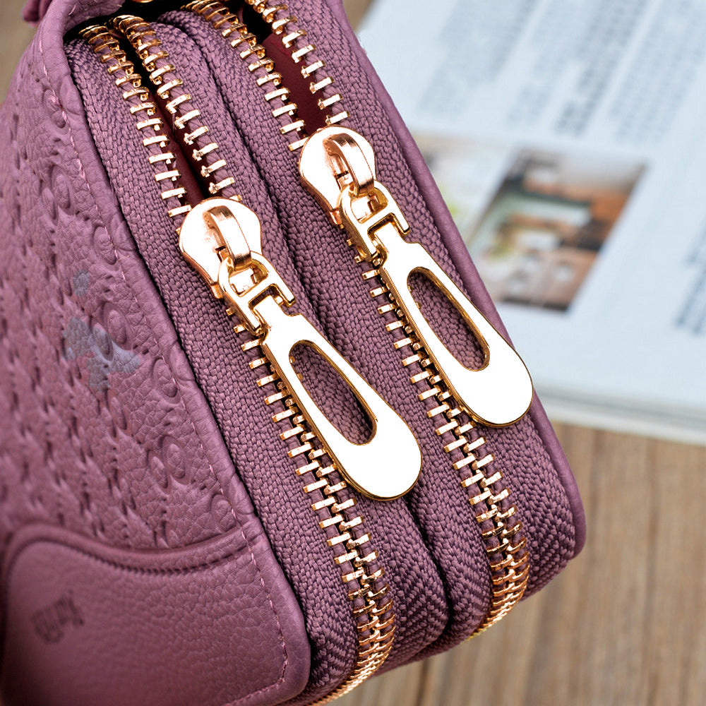 Women Fashion PU Leather Wallet Long Purse Handbag