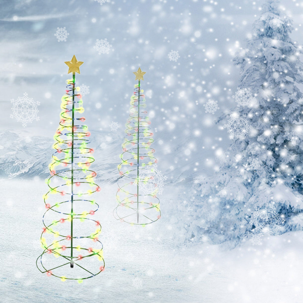Solar Powered LED Christmas Tree Stake Light
