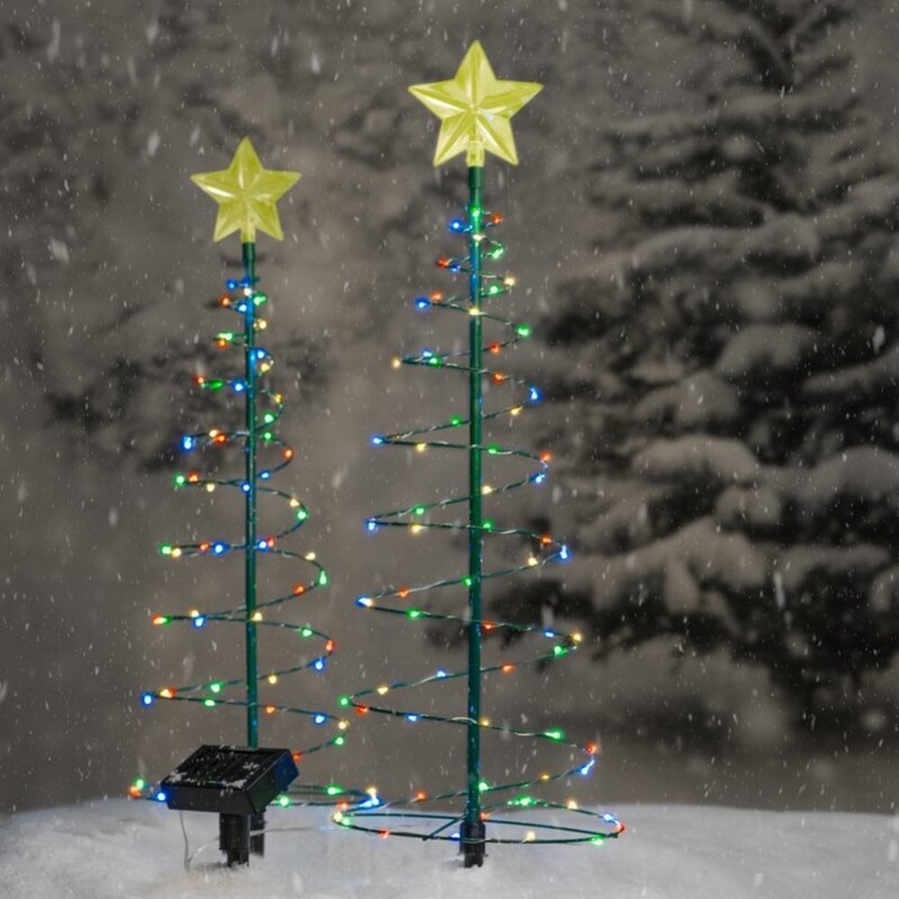 Solar Powered LED Christmas Tree Stake Light