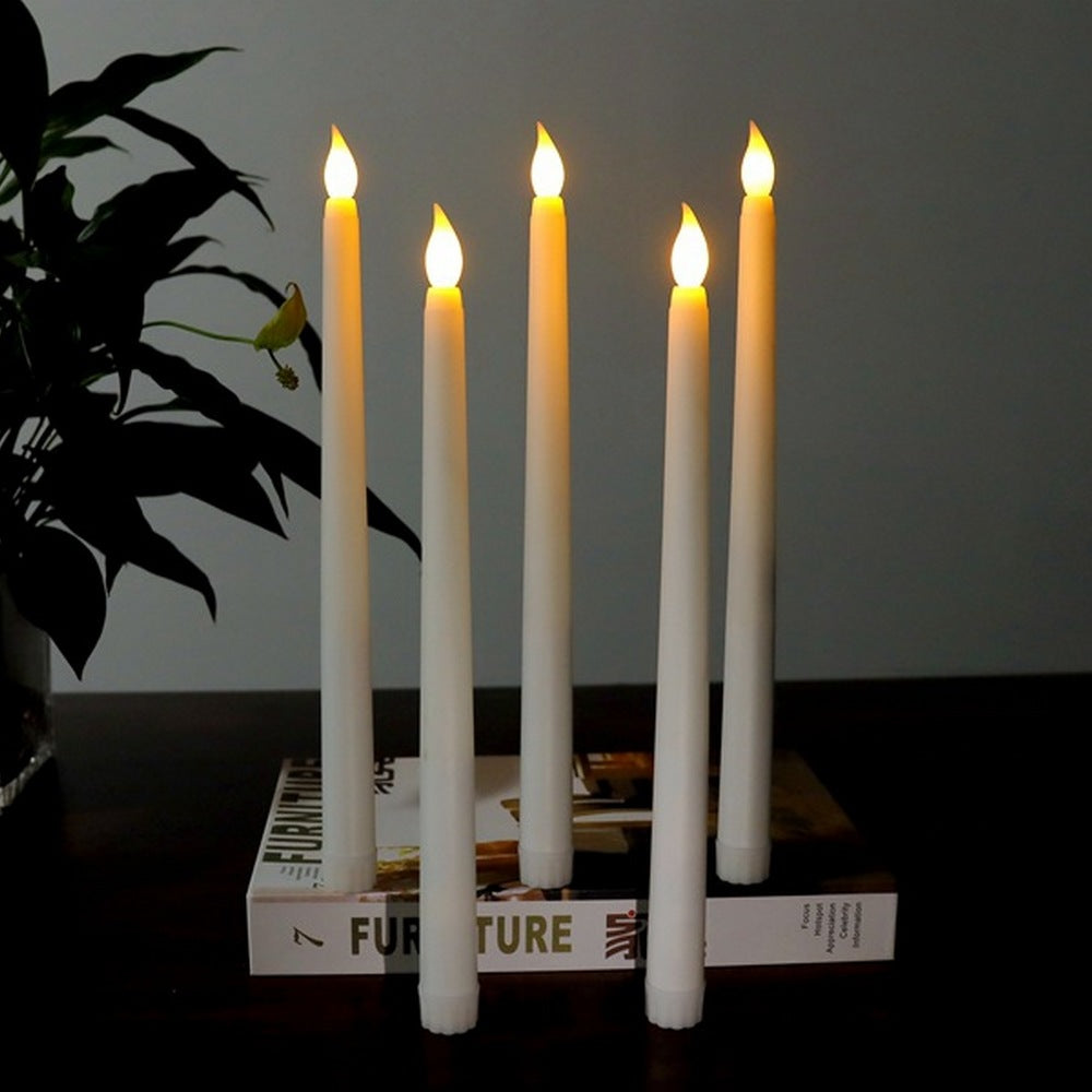 12pcs Flameless Taper Candles LED Flickering Candlesticks Light for Home Wedding Parties Holiday Decor