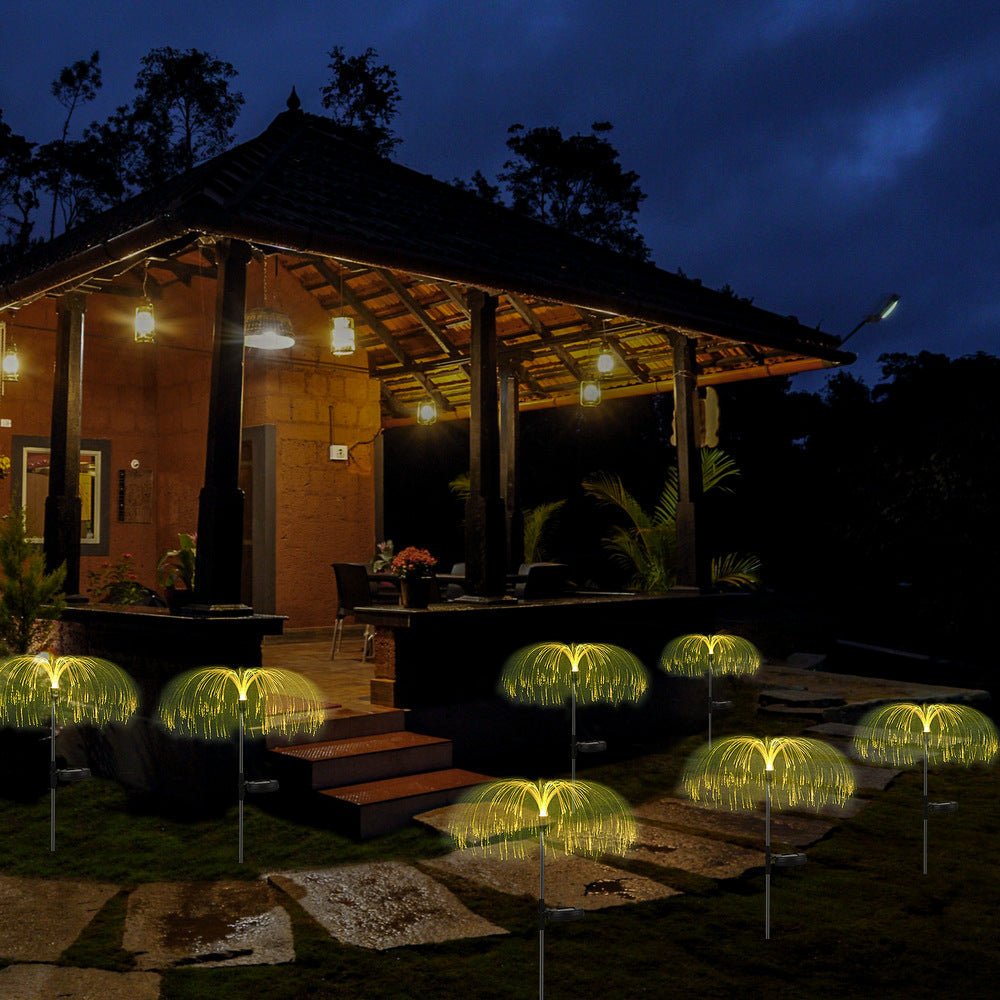 Solar Jellyfish-Shaped Ground Lights Patio Stake Walkway Lamp Outdoor Garden Decor Warm White