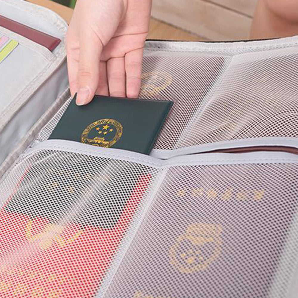 1 or 2Pcs Document Storage Bag Certification Organiser Travel Handbag with Lock