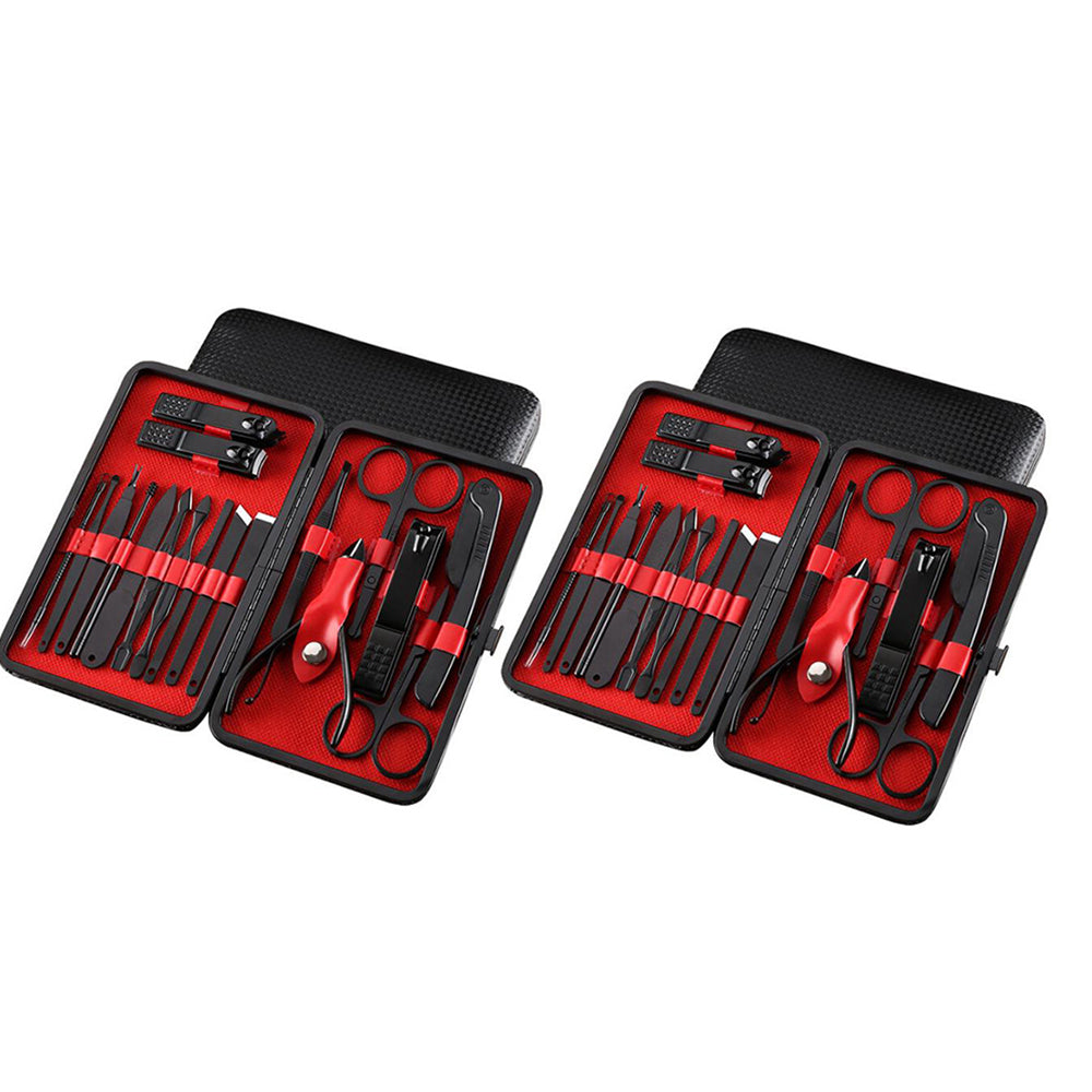 18PCS/Set Stainless Steel Manicure Nail Kit Pedicure Grooming Clippers Tools