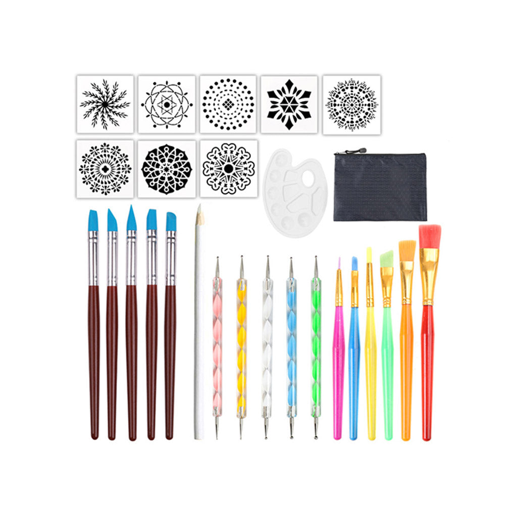 27-Piece Mandala Dotting Tools Rock Painting Kits Dot Art Pen Paint Nail Rocks