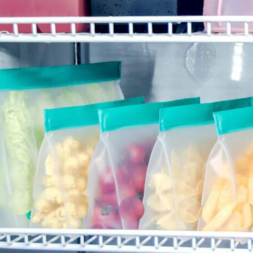 3Pcs Reusable Ziplock Leakproof Snack Bags Food Storage Bags