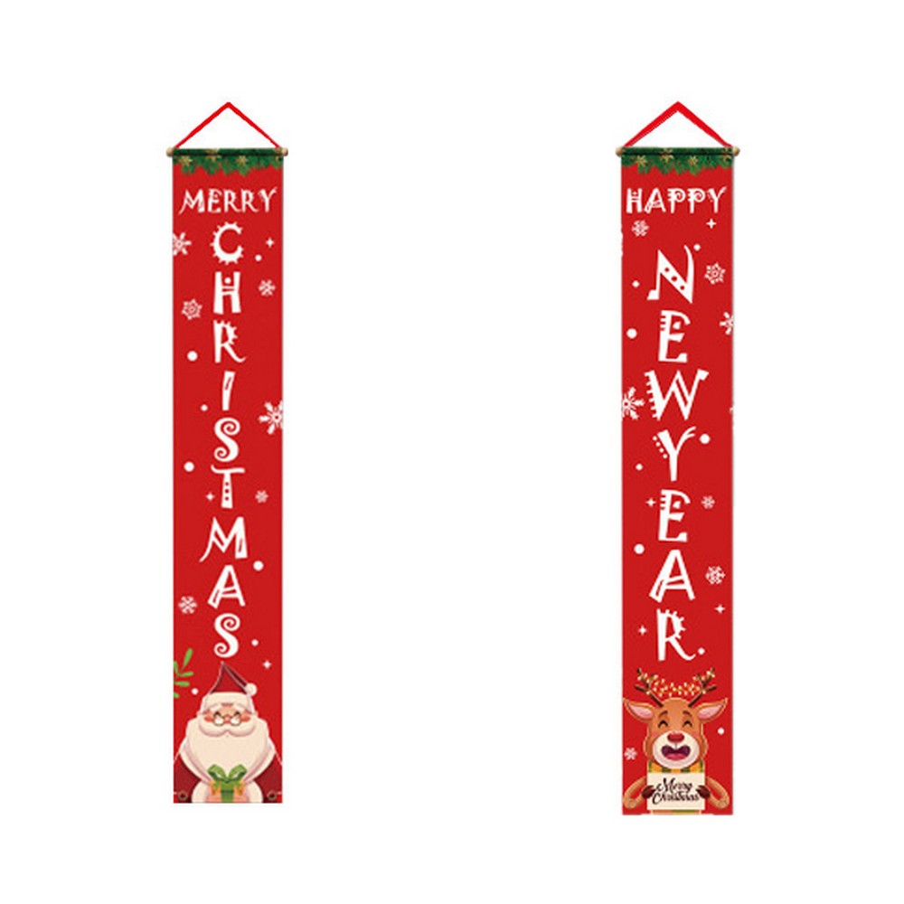 Christmas Porch Sign-Santa + Elk