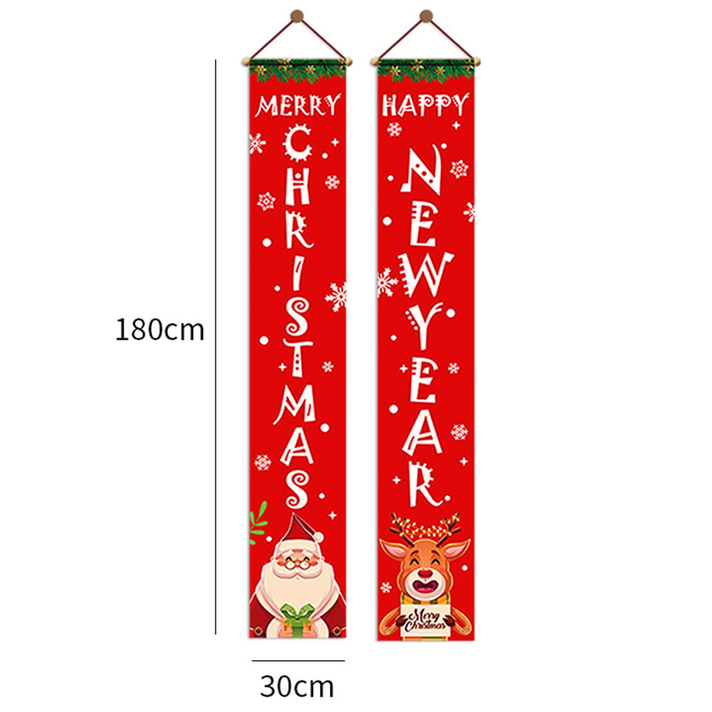 Christmas Porch Sign-Santa + Elk