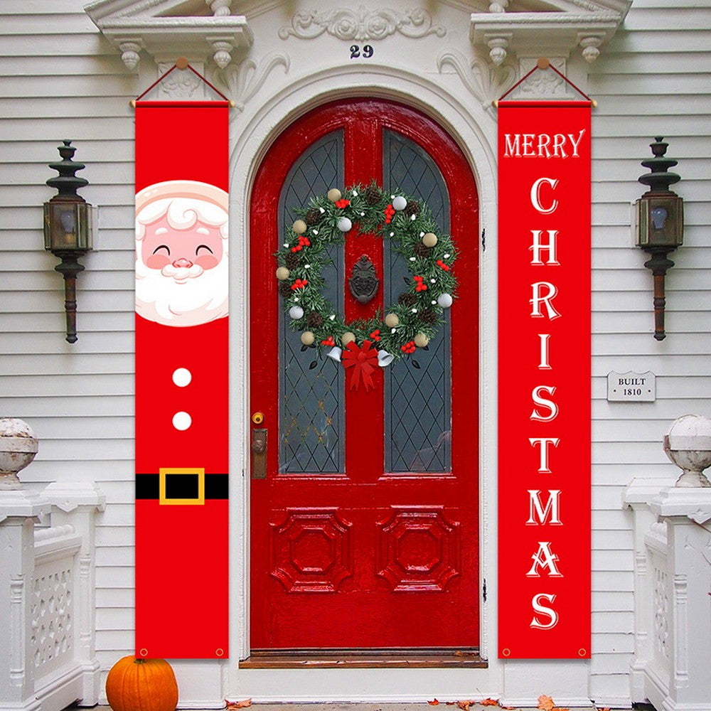 Christmas Porch Sign-Santa + Word