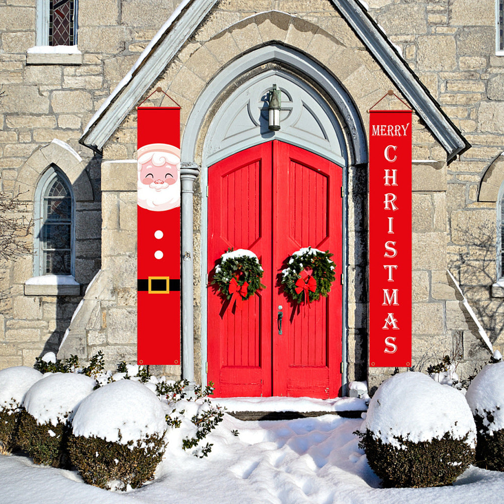 Christmas Porch Sign-Santa + Word