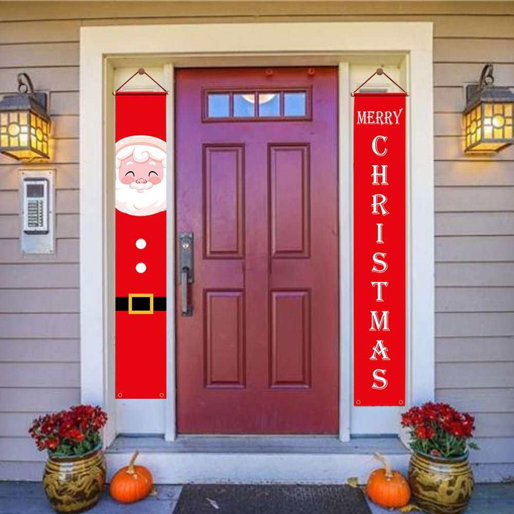 Christmas Porch Sign-Santa + Word