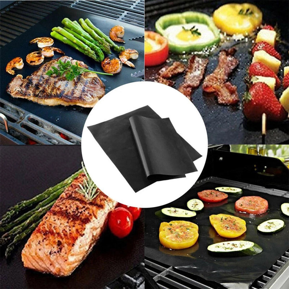 3pcs or 6pcs Reusable PTFE Non-Stick Oven Liners BBQ Grilling Pads