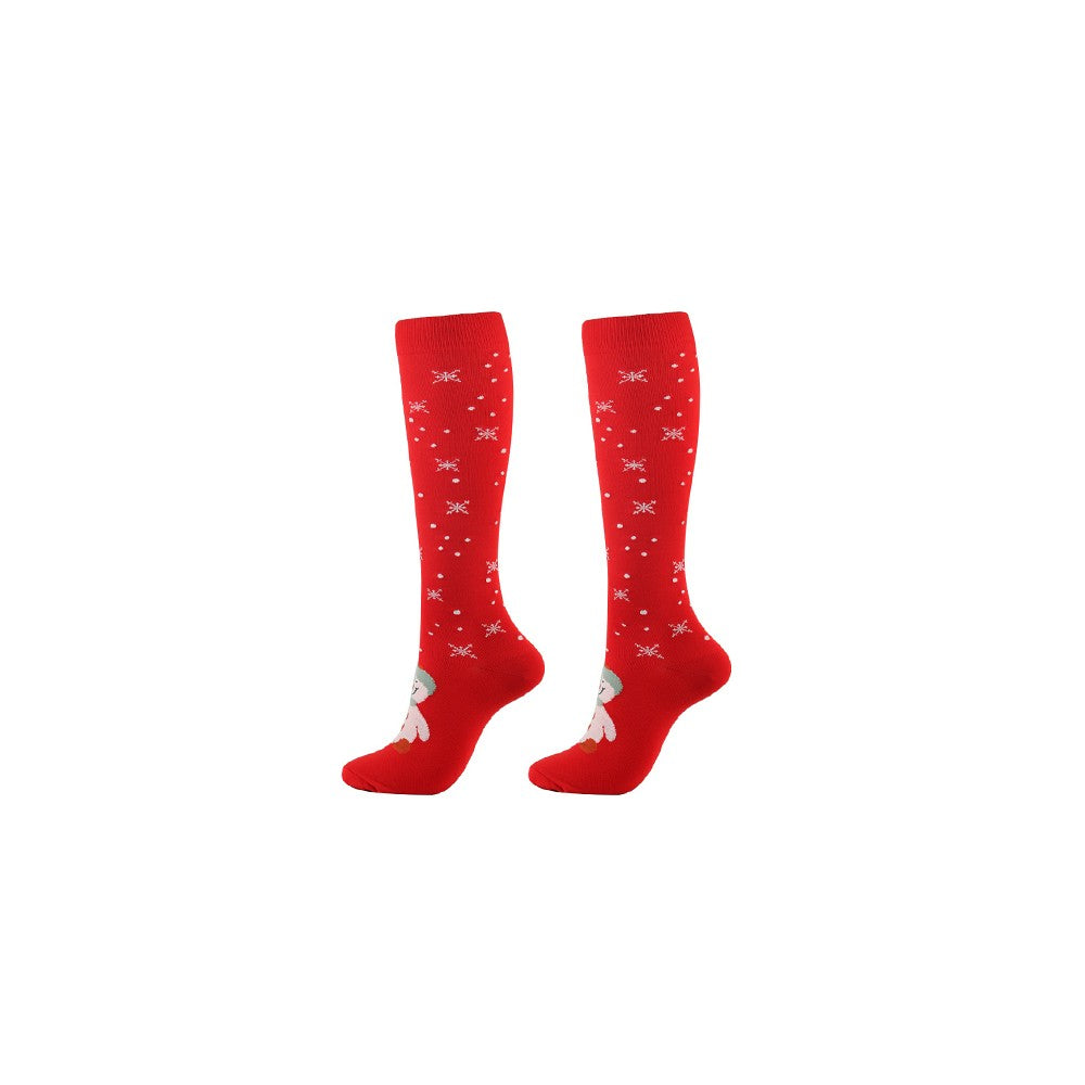 Christmas Compression Socks Knee Length Socks for Women and Men-Style 3