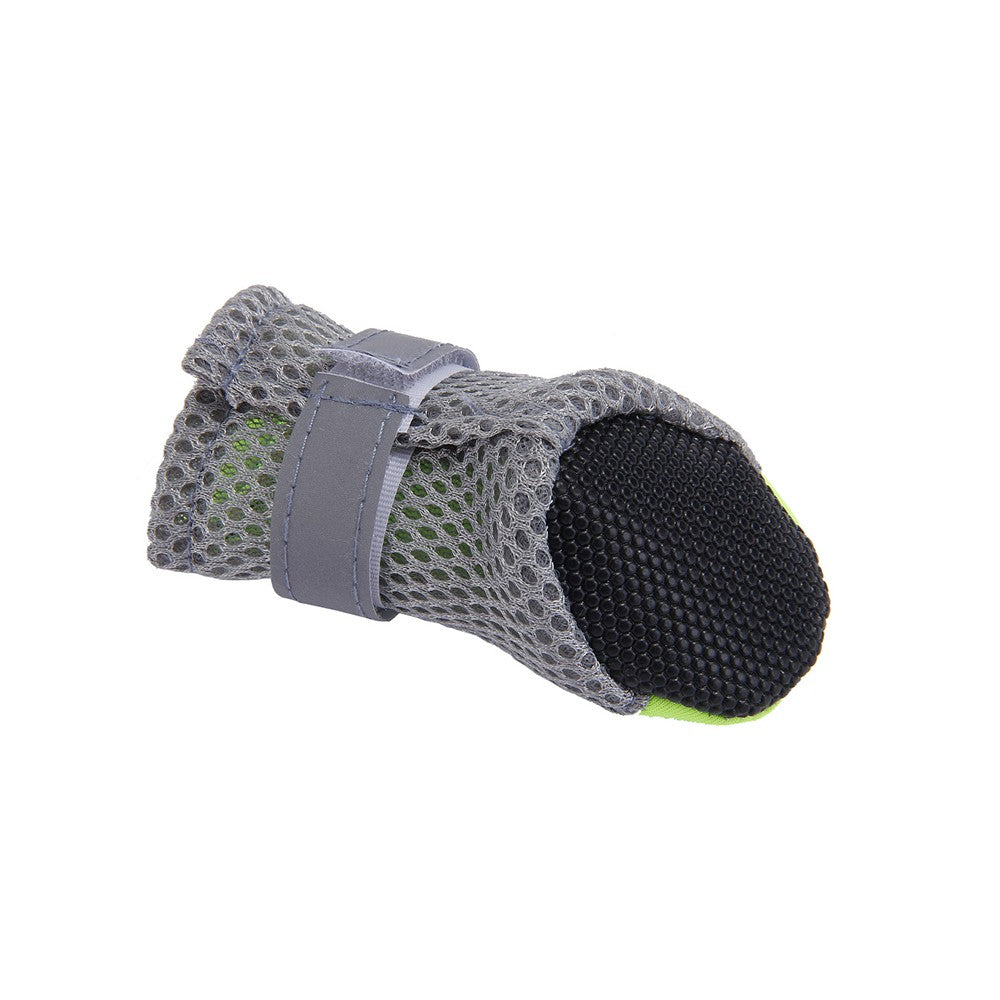 4-Pieces Pet Breathable Boots Black L