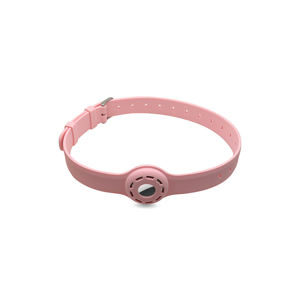 Pet Collar with AirTag Container Pink