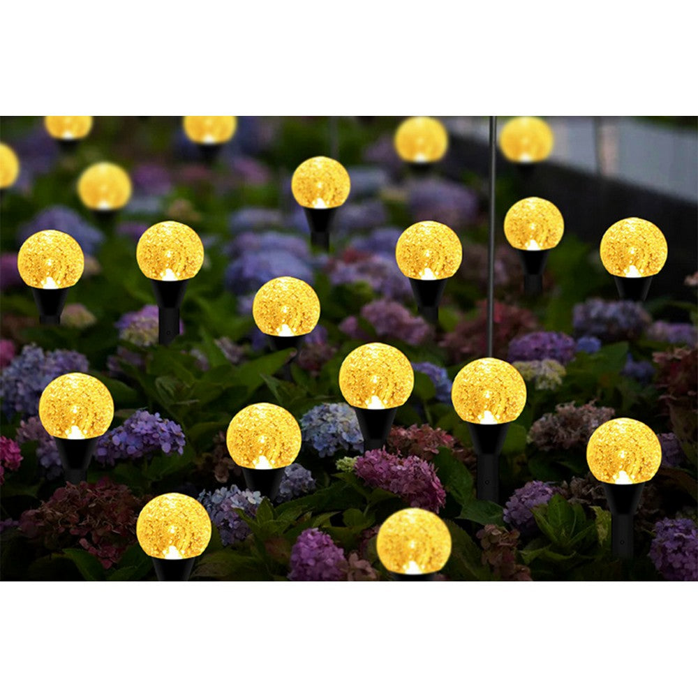 10 in 1 Outdoor Solar Bubble Ball String Lights -Warm