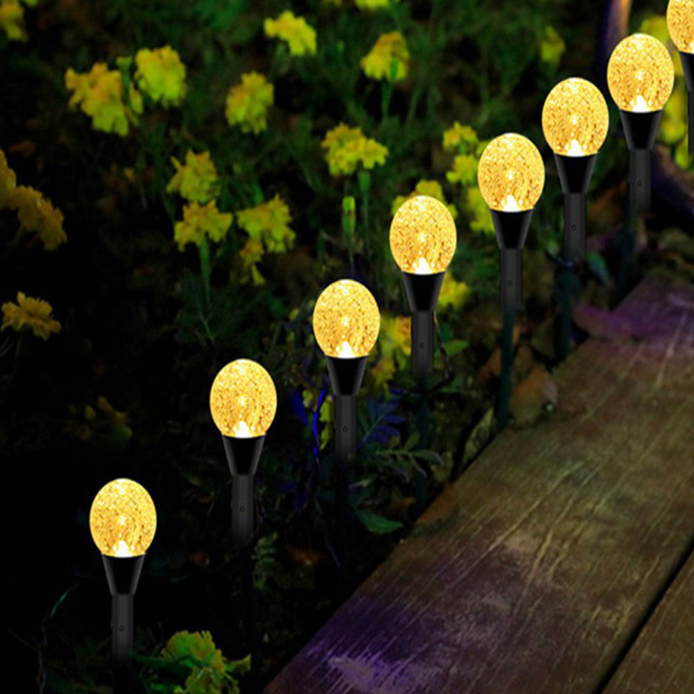 10 in 1 Outdoor Solar Bubble Ball String Lights -Warm