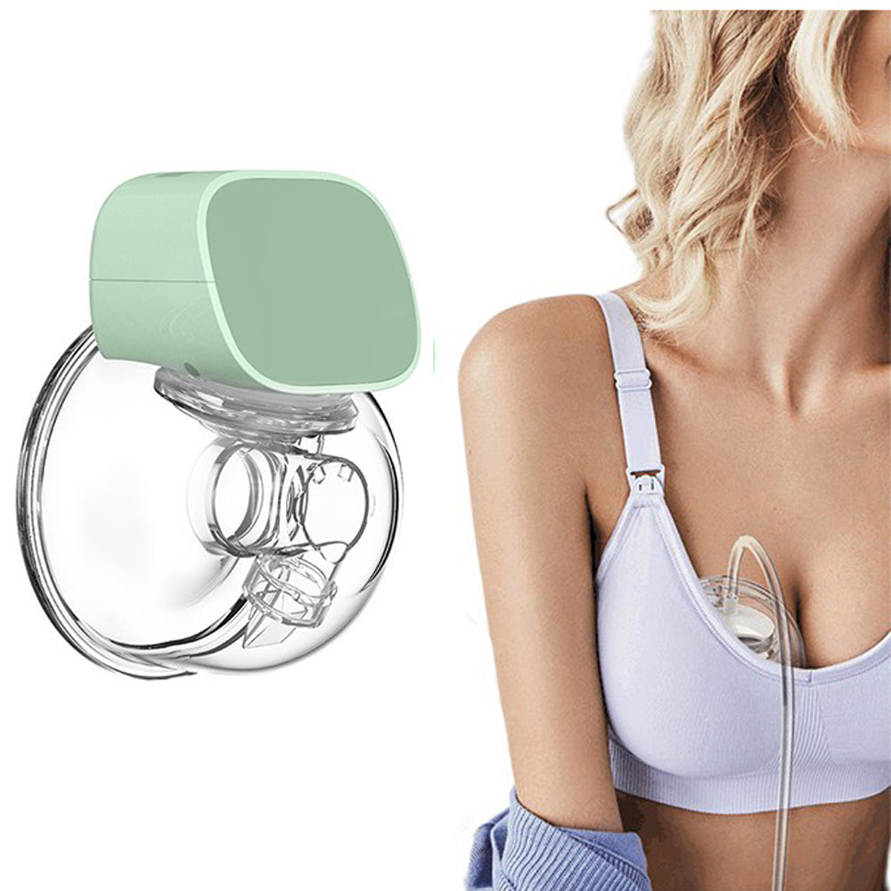 Breast Pump Electric Wearable Hands Free Breast Pump Strong Suction Power with 2 Modes 9 Levels -Gray