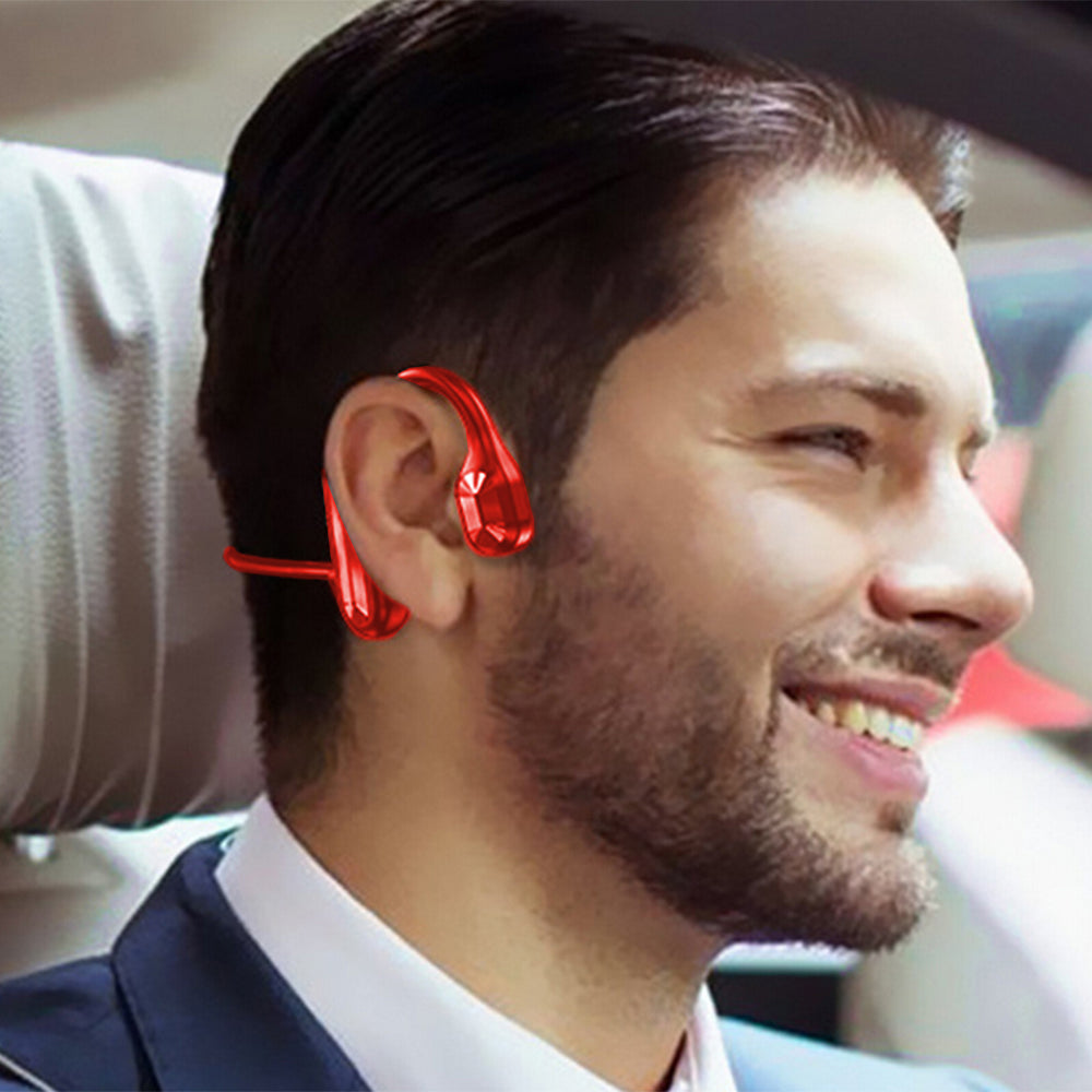 Bone Conduction Headphones 2pcs Bone Conduction Bluetooth Earphones -Red and Green