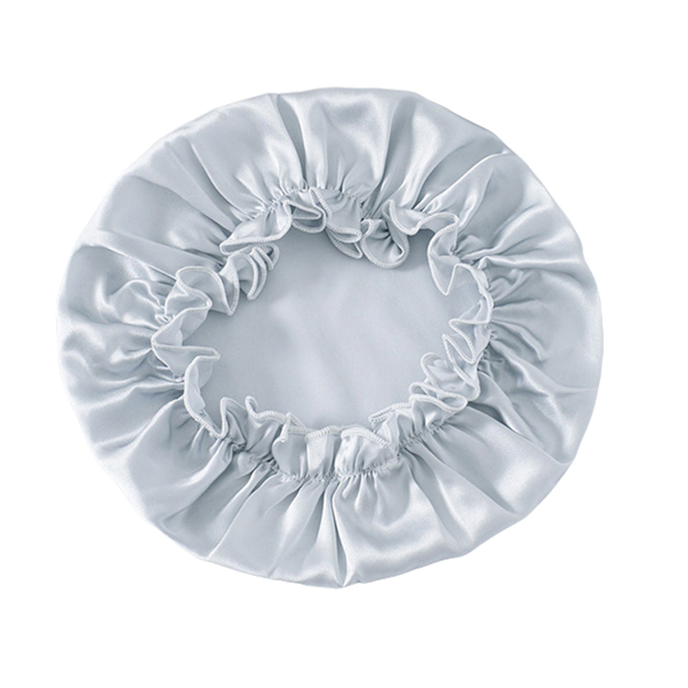 Soft Breathable 100% Mulberry Silk Sleep Night Cap Good for Your Hair Care -Grey