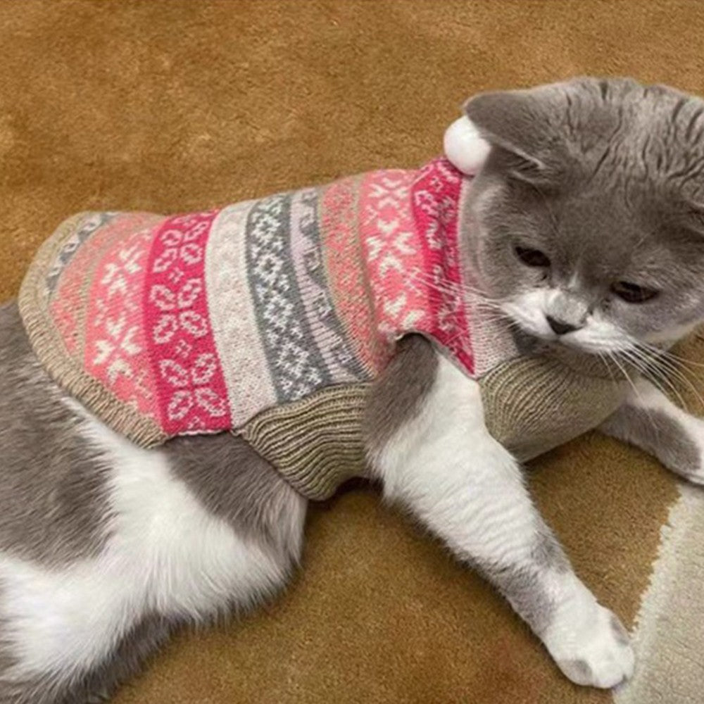 2 X Pet Knitted Sweater Blue and Pink M Size