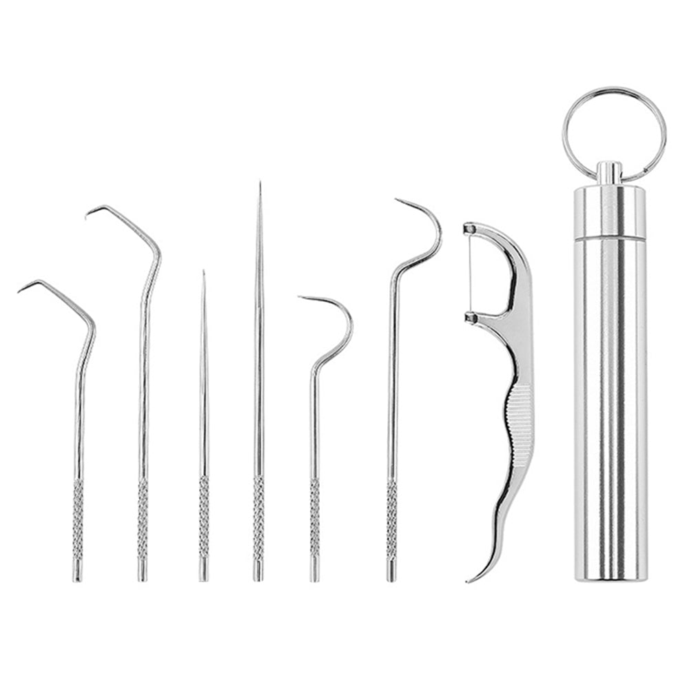 7-Piece Stainless Steel Toothpicks Kit