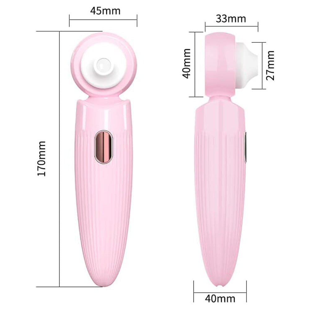 2Pcs Electric Blackhead Remover Face Pore Cleaner White and Pink