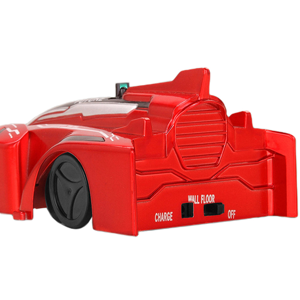 2pcs Wall Climbing Remote Control Car 360 Degree Rotating Stunt Toy RC Car for Kids -Blue and Red
