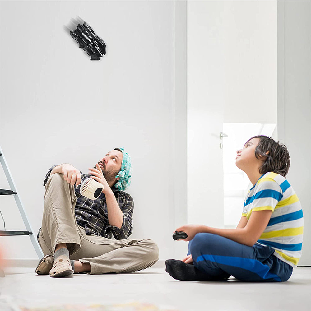 Wall Climbing Remote Control Car 360 Degree Rotating Stunt Toy RC Car for Kids -Black