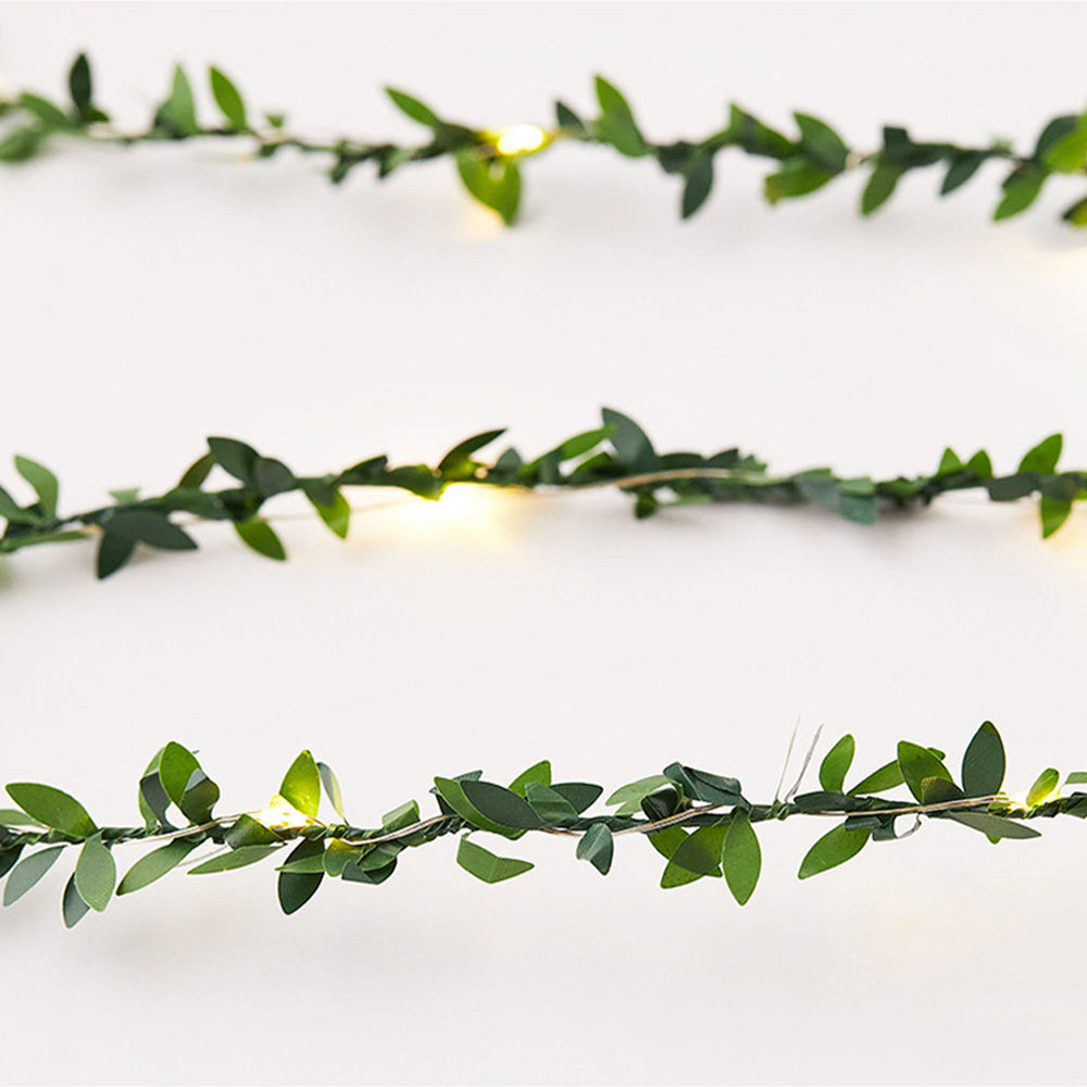 2pcs String Lights Artificial Ivy Vine Lights for Wall Room Wedding Indoor Party Festival Decor -Style 2