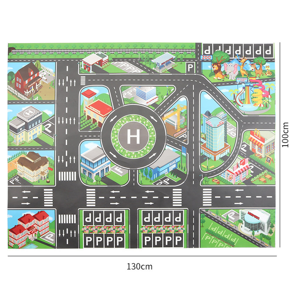Kids Children City Road Play Mat Car Road Playmat Learning Gifts