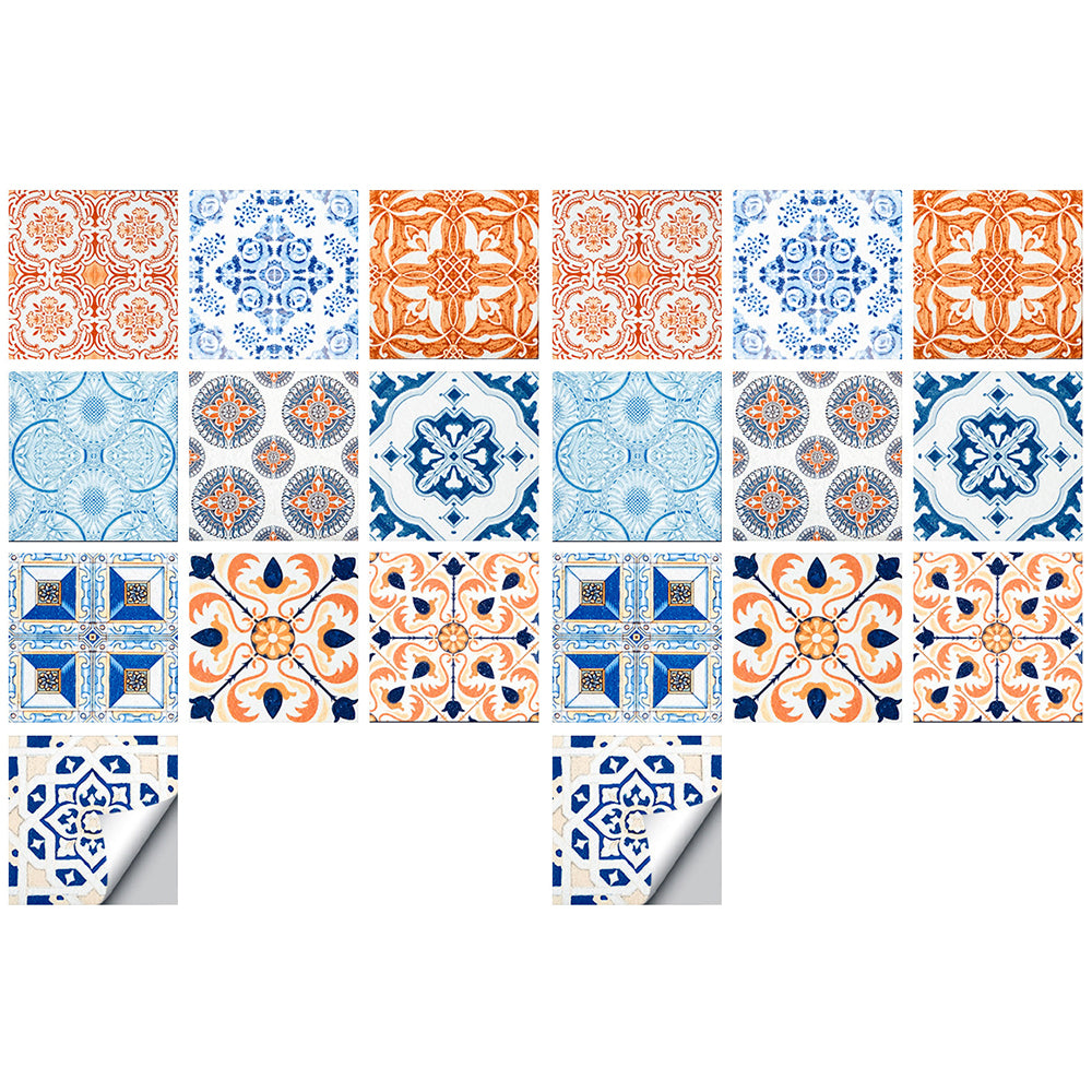 Wall Art 10pcs Reusable Tile Wall Stickers-Style 1