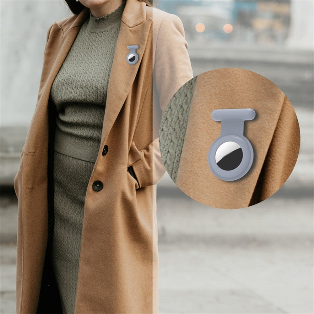 1Pc for Apple AirTag Protective Holder Case - Grey